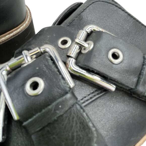 Shellys London Creepers Buckles Black Leather Size Approx US Women 11 - Picture 11 of 16